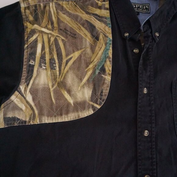 Roper Range Gear Advanced Wetlands Camo Ducks Shooting Patch Button Shirt L - Picture 9 of 10